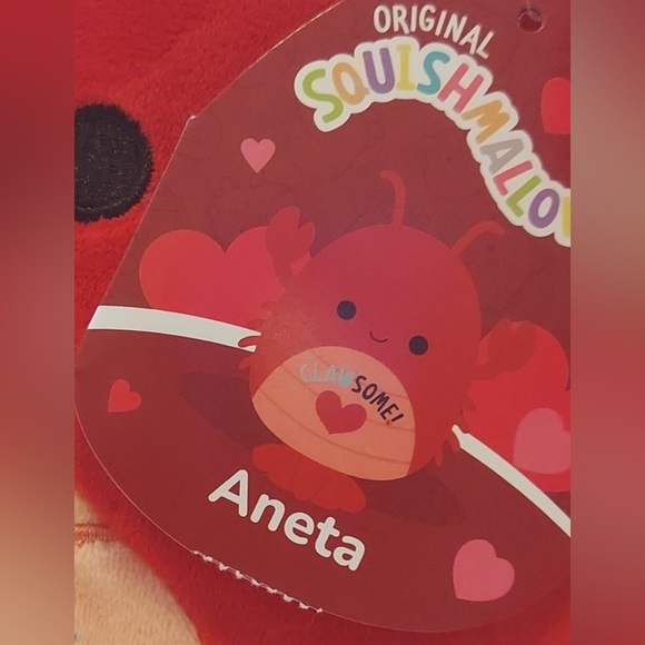 NWT 8” Aneta the Lobster Squishmallow — Valentines Day Collection - Picture 4 of 5